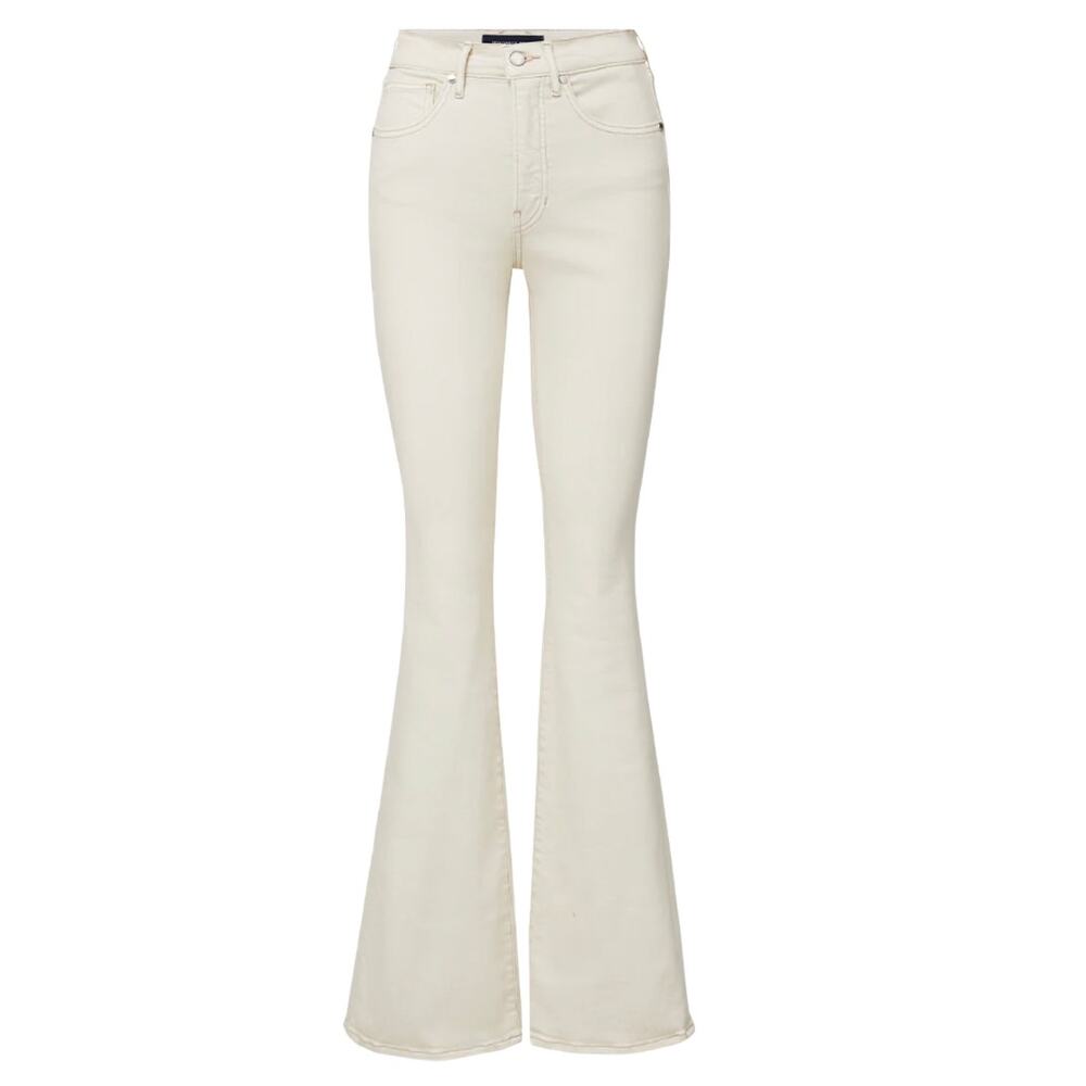 NEW Veronica Beard Beverly High Rise Skinny Flare Jeans Ecru Size 29 - Picture 3 of 11